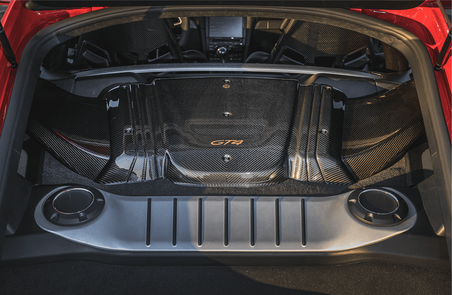 Porsche Cayman GT4 RS Style CARBON FIBER INTAKE - GOLD LEAF lightweight performance