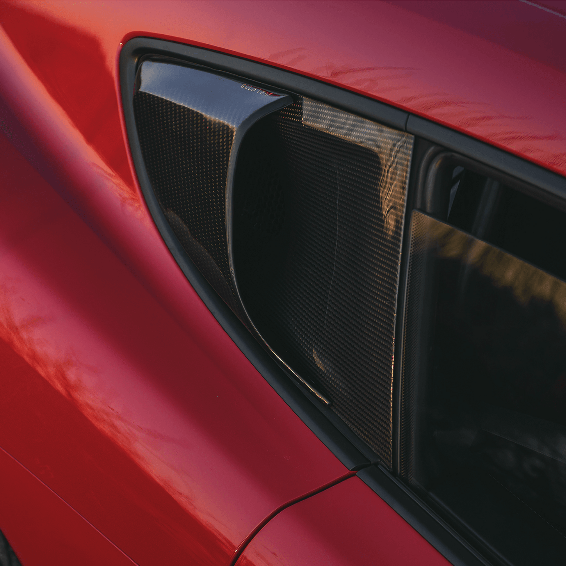 Porsche Cayman GT4 RS Style CARBON FIBER INTAKE - GOLD LEAF lightweight performance