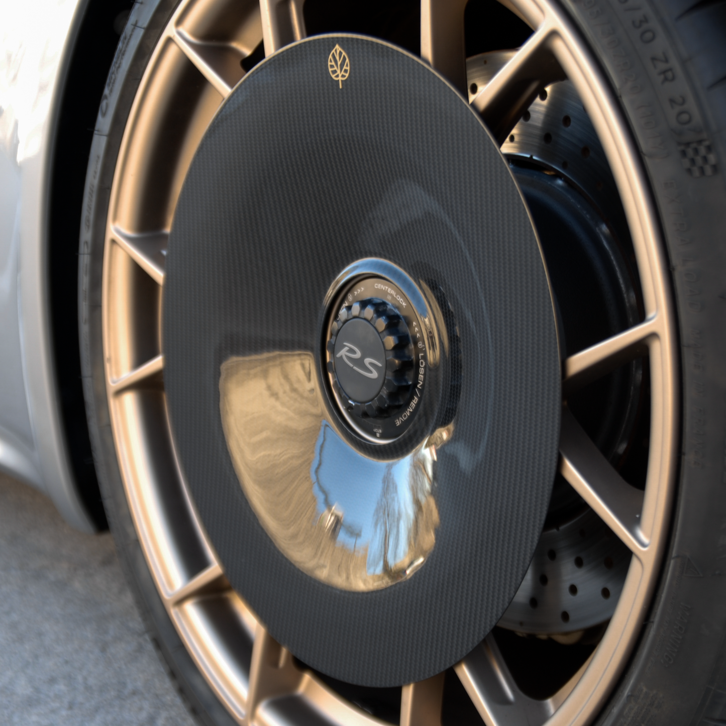 CARBON FIBER AERO DISCS for Porsche 718 GT4 RS - ALU wheels