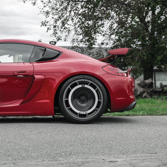 CARBON FIBER AERO DISCS [EVO] for Porsche Cayman GT4 (981) - ALU wheels