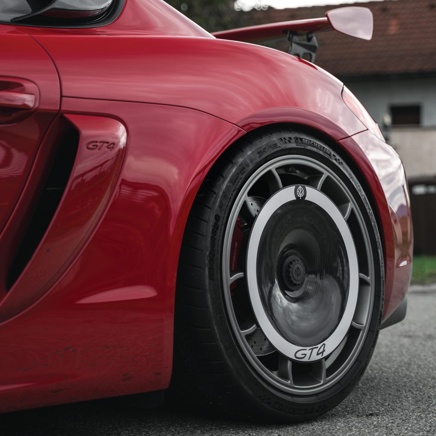 CARBON FIBER AERO DISCS [EVO] for Porsche Cayman GT4 (981) - ALU wheels