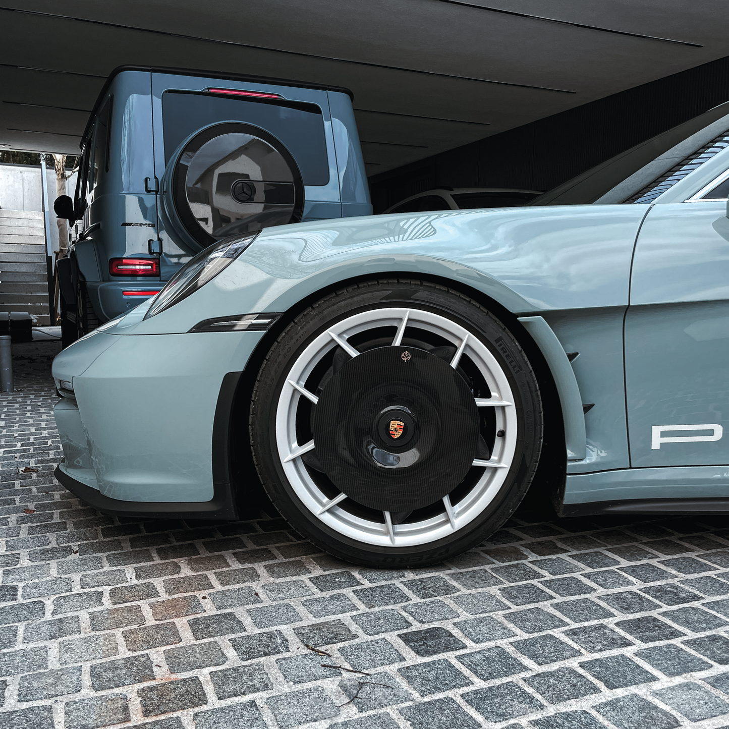 CARBON FIBER TURBOFANS [EVO] for Porsche 911 ST (992.1) - MAG wheels - Front